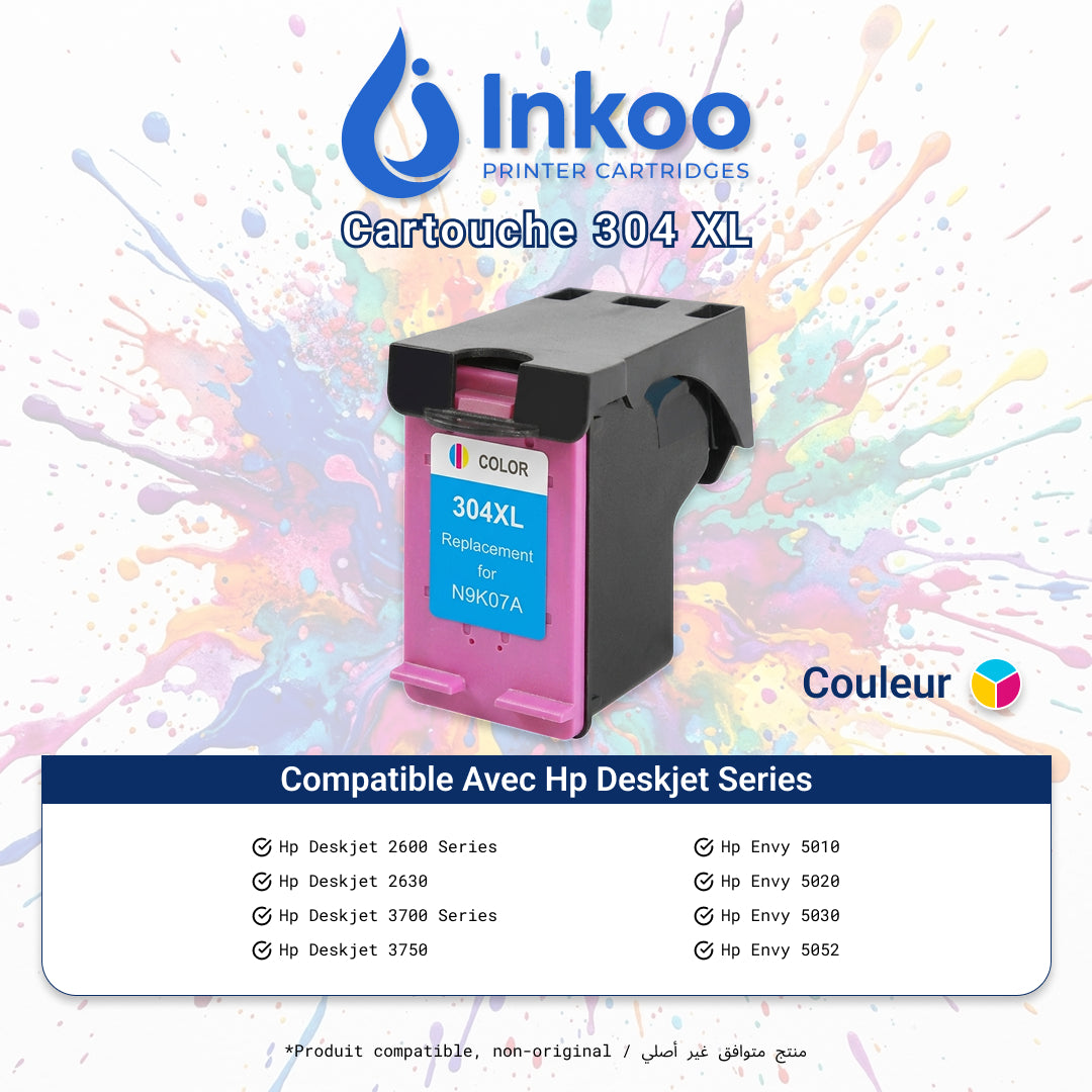 Cartouche Compatible HP 304XL Couleur (Tricolore) – Haute Capacité