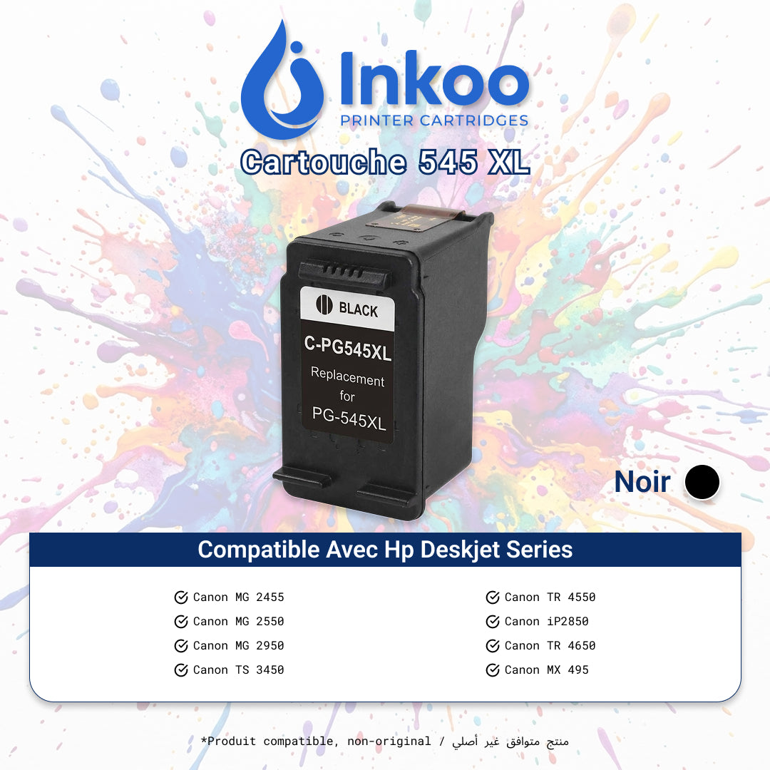 Cartouche Compatible Canon PG-545XL Noire – Haute Capacité