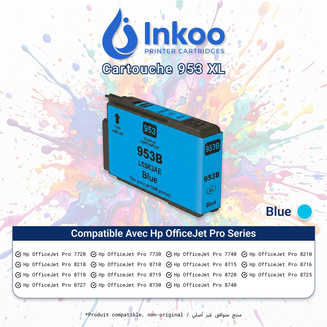 Cartouche Compatible HP 953XL Cyan – Haute Capacité