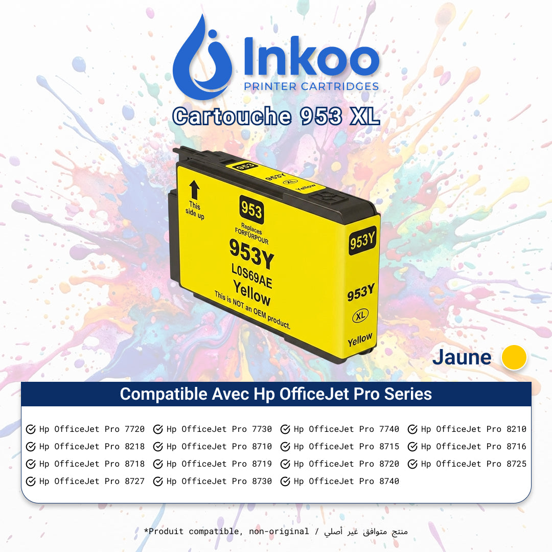 Cartouche Compatible HP 953XL Jaune – Haute Capacité
